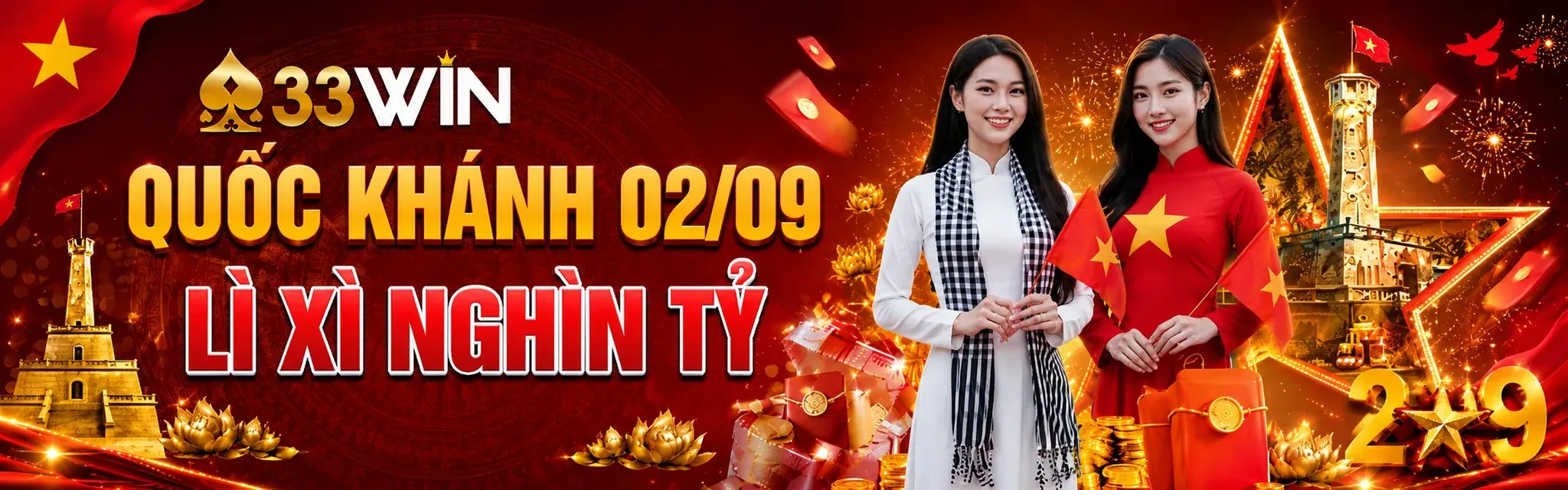 banner lì xì quốc khánh 2/9 nghìn tỷ 33win